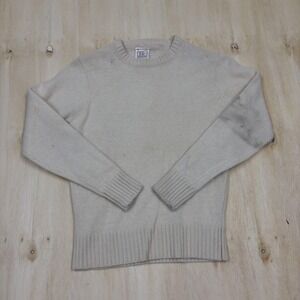 Vintage 70s K Mart Sweater Womens Medium White Wool Angora Crew Neck Raglan Knit